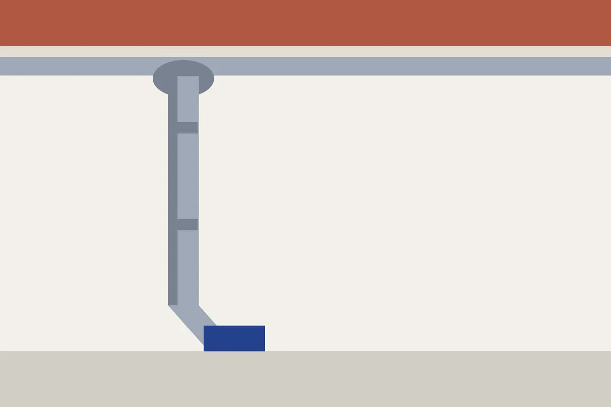 Descente d'eau pluviale — chantier Entreprise M.A